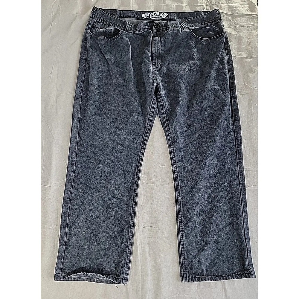 Enyce Jeans Mens 47x30.5 Stonewash Black Hip Hop Wide Baggy Sean Combs High Rise